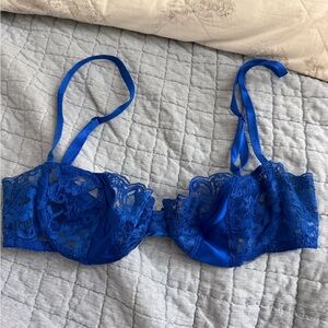 Dior Cobalt Blue Lace Underwire Bra